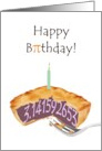 Birthday on Pi Day 3.141592653 in a Pie Filling card