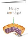 Birthday on Pi Day 3.141592653 in a Pie Filling card