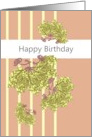Birthday Variegated Leaves Abstract Art card