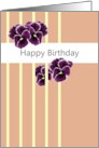 Pretty Purple Pansies Birthday card