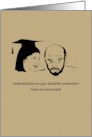 Congratulations for Dad on Daughter’s Graduation Father and Daughter card