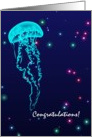 Congratulations, glowing jellyfish card