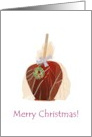 Christmas Candy Apple with Decorated Wreath Charm card