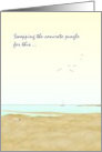 Retirement Announcement Tranquil Coastline Sailing Boat Beach card