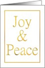 Joy and Peace, Christmas card