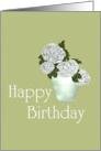 Birthday Viburnum Opulus Snowball Flowers In a Vase card