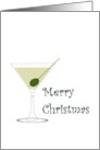 Christmas Cheer Dry Martini With An Olive card