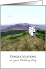 Wedding Ceremony on a Mountain Top Congratulations card