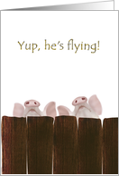 Encouragement To Follow Your Dreams Pigs Will Fly card