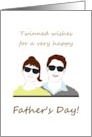 Father’s Day from Twin Boy and Girl Twinned Wishes for Dad card