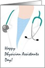 Physician Assistants Day, assistant with stethoscope round the neck card