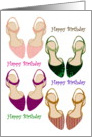 Birthday, pretty shoes card