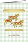 Birthday carousel horses card