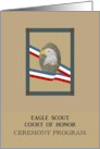 Eagle Scout Court of Honor Ceremony Program Magnificent Eagle card