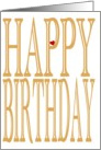 A huge birthday greeting with love card