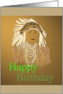 Native American Theme Birthday card