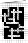Birthday Greeting In A Crossword Puzzle card
