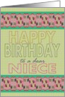 Birthday for Niece Geometric Design card