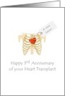 3rd Anniversary Of Heart Transplant New Heart In Rib Cage card