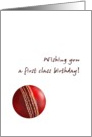 Cricket ball birthday card