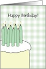 Birthday, huge birthday cake with candles card