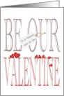 Be our Valentine for Future Son in Law Huge Greeting and Red Hearts card