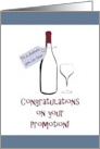 Congratulations Promotion for Future Son in Law Bottle of Wine card