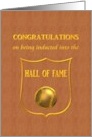 Congratulations Induction Into Hall of Fame Baseball card