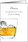 Birthday For Future Son In Law Cheers Whiskey On The Rocks card