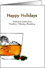 Custom Happy Holidays Whiskey Distillery Whiskey On The Rocks card