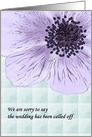 Wedding Called Off, Purple Anemone Flower card