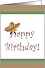 Birthday for Friend Mexican Sombrero card