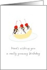 Banana Split Birthday with Cherries on Top card