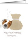 Birthday Sweet Dreams Snoring Dog card