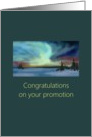 Congratulations on promotion, aurora borealis card