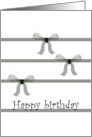 Birthday From All of Us Black and White Chiffon Bows card