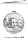 Disco ball birthday card