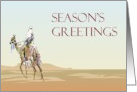 Christmas Season’s Greetings Camel and Rider in The Desert card