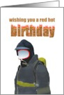 Firefighter Birthday Firefighter Suited Up card