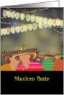 Mexican fiesta colorful sombreros, blank note card