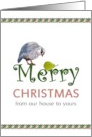 Christmas from Our House to Yours Partridge and Pear card