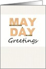 May Day greetings, working men and women card