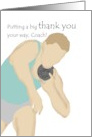 Thank You Coach Track And Field Shot Put Shot Putter card