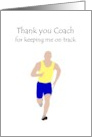 Thank You Coach Track And Field Runner card