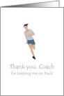 Thank You Coach Track And Field Runner card