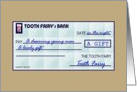 Congratulations lost a tooth, check for little boy from tooth fairy card