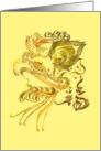 Chinese new year 2027, golden dragon and luck card