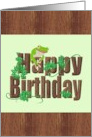Little Frog Sitting On Birthday Greeting card