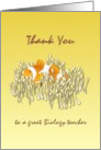 Thank You Biology Teacher Clownfish In Sea Anemone card