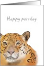 Happy Purrday Jaguar Birthday card